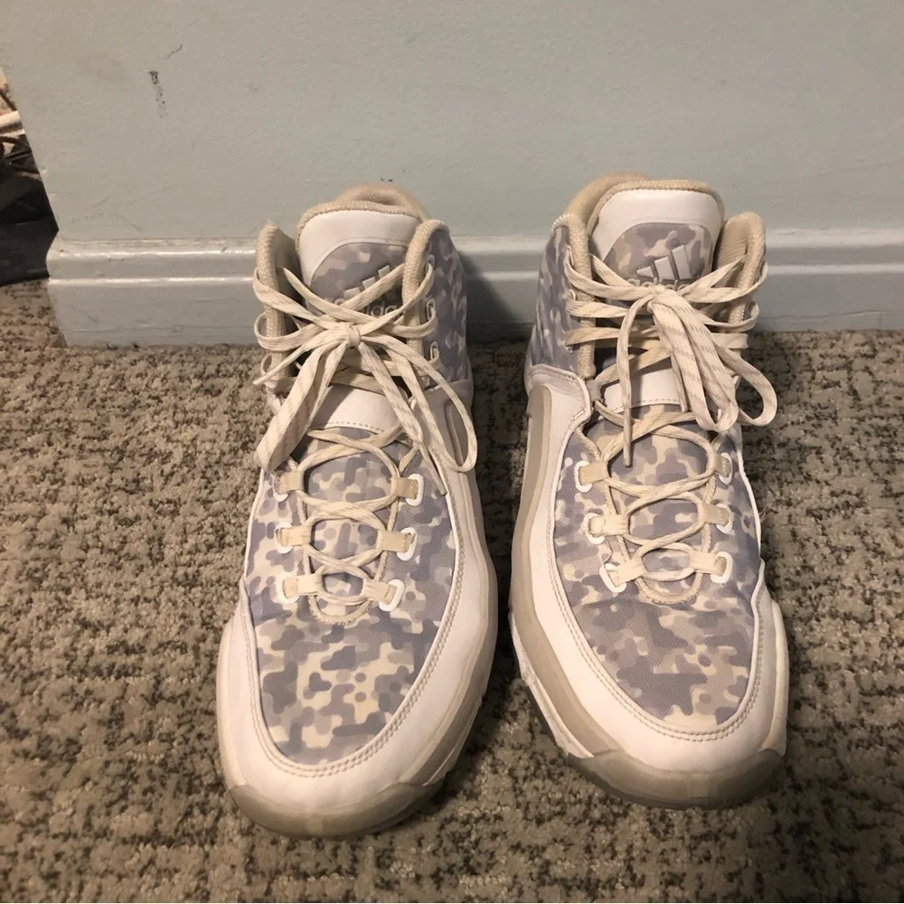 Adidas Gray & White Camo John Wall 2 Basketball Shoes Size 12